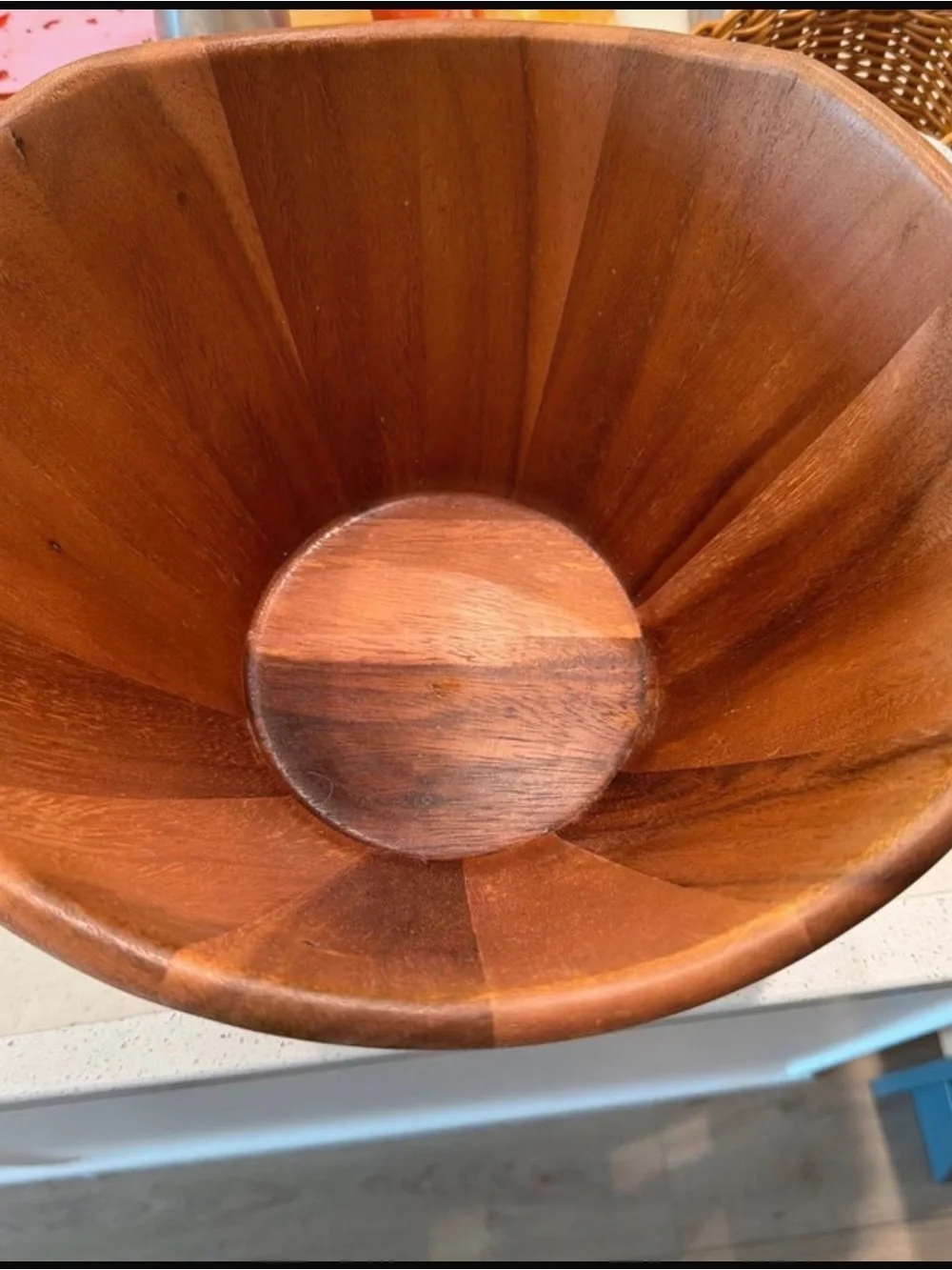 Wooden Salad Bowl — Warm Natural Wood